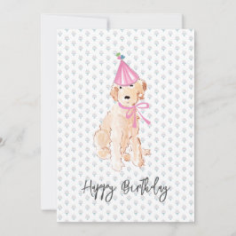 Golden Doodle Dog Art Geburtstagshühnchen Kuchen P