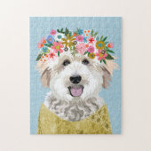 Golden Doodle Dog Flower Puzzle (Vertikal)