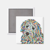Golden Doodle Dog Magnet (Vorderseite/Rückseite)
