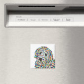 Golden Doodle Dog Magnet (In Situ (Geschirrspüler))