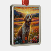 Golden Doodle dog Ornament Aus Metall (Rechts)