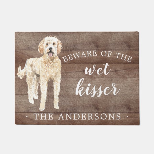 Golden Doodle Dog Personalisiert Dog Mat Fußmatte (Vorderseite)