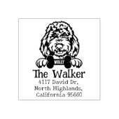 Golden Doodle Dog, Rücksendeadresse, Gummistempel (Prägung)