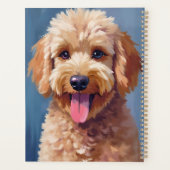 Golden Doodle | Dog Watercolor Painting Pet Planer (Rückseite)