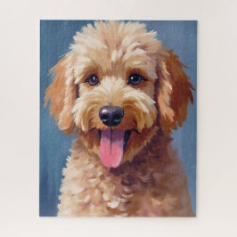 Golden Doodle | Dog Watercolor Painting Pet Puzzle