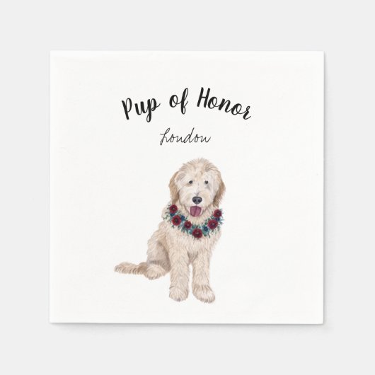 Golden Doodle Doodle Cocktail Napkins Serviette (Vorderseite)