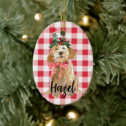 Golden Doodle Doodle Weihnachten Keramik Ornament (Baum)