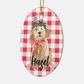 Golden Doodle Doodle Weihnachten Keramik Ornament (Links)