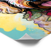 Golden Doodle Dreams: Florals und Spaß Poster (Ecke)