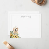 Golden Doodle Eukalyptus Personalisiert Mitteilungskarte (Vorderseite/Rückseite Beispiel)