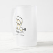 Golden Doodle Fan Mattglas Bierglas (Vorderseite Links)
