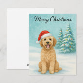 Golden Doodle Feiertagskarte (Vorne/Hinten)