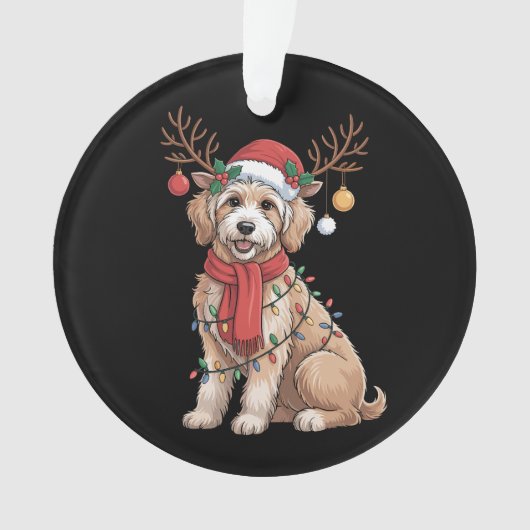 Golden Doodle Gorgeous Reindeer Christmas Tree  Ornament (Vorderseite)
