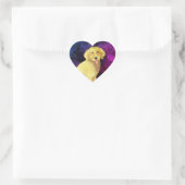 Golden Doodle Heart Sticker (Tasche)