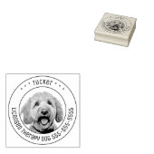 Golden Doodle Hund Foto Runde Gummistempel (Stempel)
