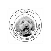 Golden Doodle Hund Foto Runde Gummistempel (Prägung)