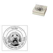 Golden Doodle Hund Foto Runde Gummistempel (Stempel)