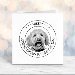 Golden Doodle Hund Foto Runde Permastempel