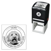 Golden Doodle Hund Foto Runde Permastempel (Beispiel)
