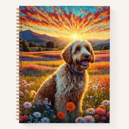 Golden Doodle Hund Notizblock (Vorderseite)
