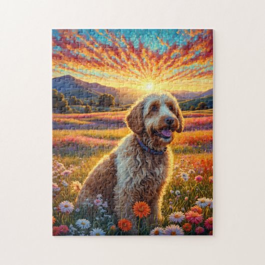Golden Doodle Hund Puzzle (Vertikal)