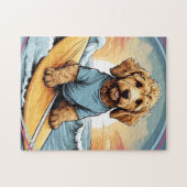 Golden Doodle Hund Puzzle (Horizontal)
