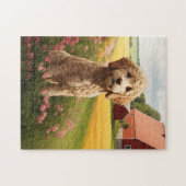 Golden Doodle Hund Puzzle (Horizontal)