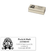 Golden Doodle Hund Rücksendeadresse Gummistempel (Stempel)