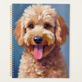 Golden Doodle | Hund Wasserfarbenmalerei Haustier Planer