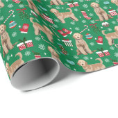 Golden Doodle Hund Weihnachten Geschenkpapier (Rolleneckpunkt)