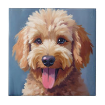 Golden Doodle | Hunde-Wasserfarbenmalerei Haustier