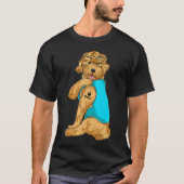 Golden Doodle I Liebe Vater Tattoo Apparel Dog Vat T-Shirt (Vorderseite)