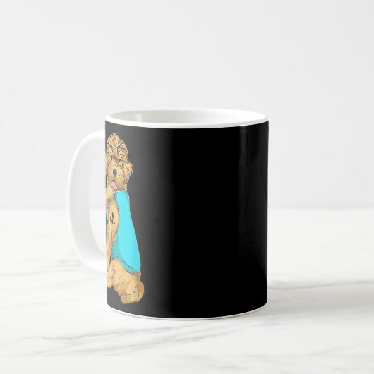 Golden Doodle I Liebe Vater Tattoo Apparel, Hund V Kaffeetasse (Vorderseite Links)