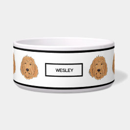 Golden Doodle Individuelle Name Bowl für Hunde Napf