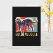 Golden Doodle Karte (Gelbe Blume)