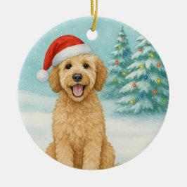 Golden Doodle Keramik Ornament