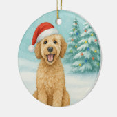 Golden Doodle Keramik Ornament (Links)