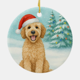 Golden Doodle Keramik Ornament