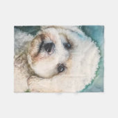 Golden doodle kleine Fleecedecke (Vorderseite (Horizontal))