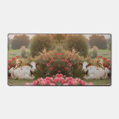 Golden Doodle Kuh Schreibtischunterlage (Vorderseite)