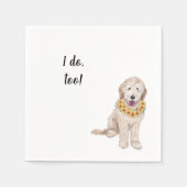 Golden Doodle mit Lei Custom Cocktail Napkin Serviette (Vorderseite)