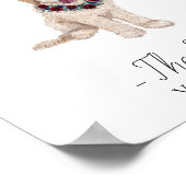 Golden Doodle mit Lei Wedding Drink Sign Poster (Ecke)