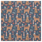 Golden Doodle-nautik - Aprikosendoodle Stoff (Muster)