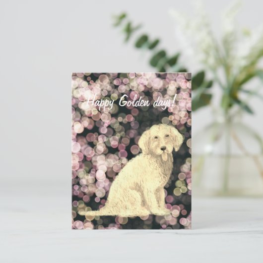 Golden Doodle Postkarte (Stehend Vorderseite)