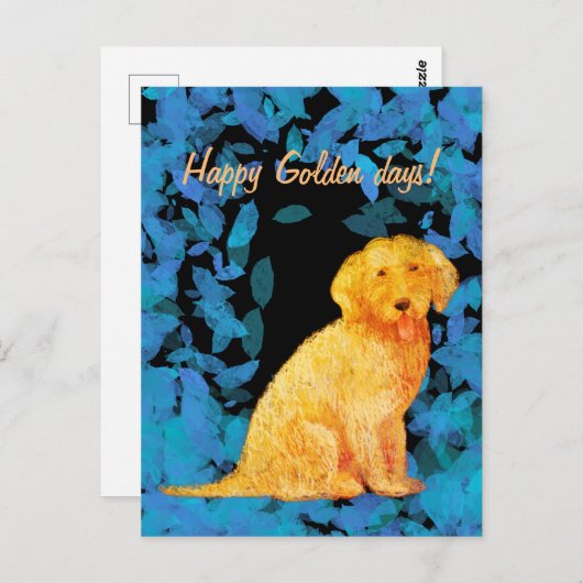 Golden Doodle Postkarte (Vorne/Hinten)