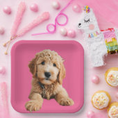 Golden Doodle Puppy Pappteller (Party)