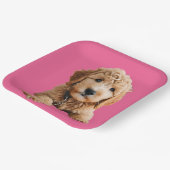 Golden Doodle Puppy Pappteller (Gewinkelt)