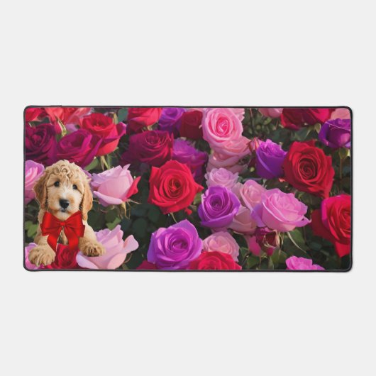 Golden Doodle Puppy Schreibtischunterlage (Vorderseite)