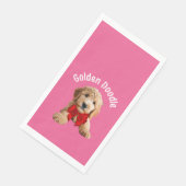 Golden Doodle Puppy Serviette (Ecke)