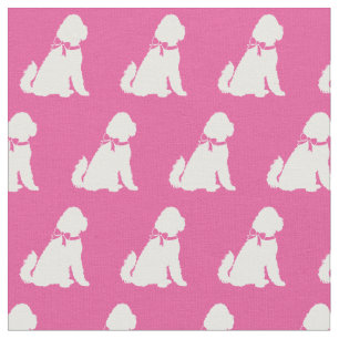 Golden Doodle Silhouette Pet Aussie Pink Stoff